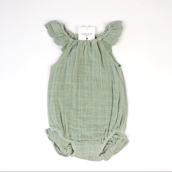 Jamie Kay Other - Jamie Kay Lace Playsuit in Sage 6-12M